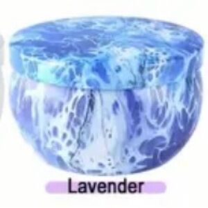 2 Lavender 2.5oz Marble-patterned Soy Wax Scented Candles